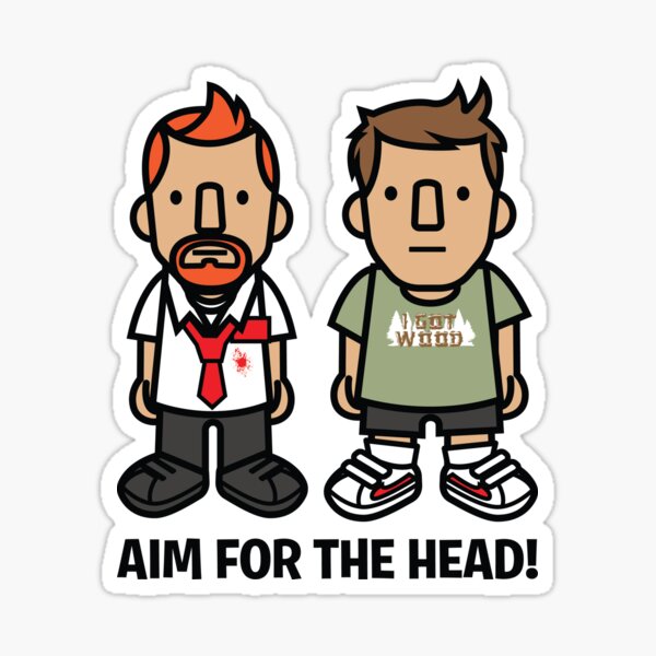 Shaun and Ed - Zombie Homies Sticker