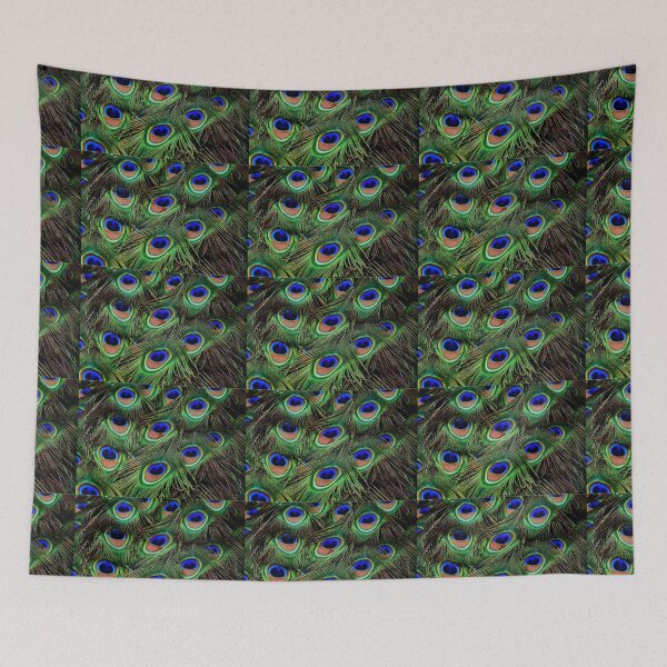 Item preview, Peacock blue bird print designed and sold by A. Love.