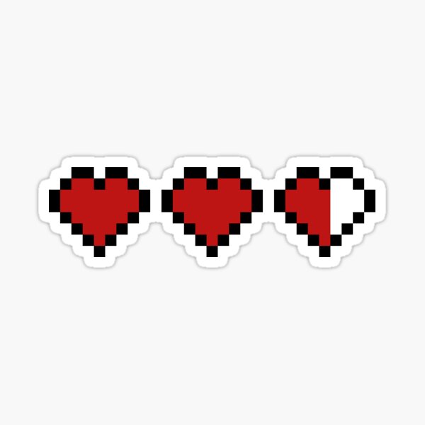 Minecraft Hearts Sticker