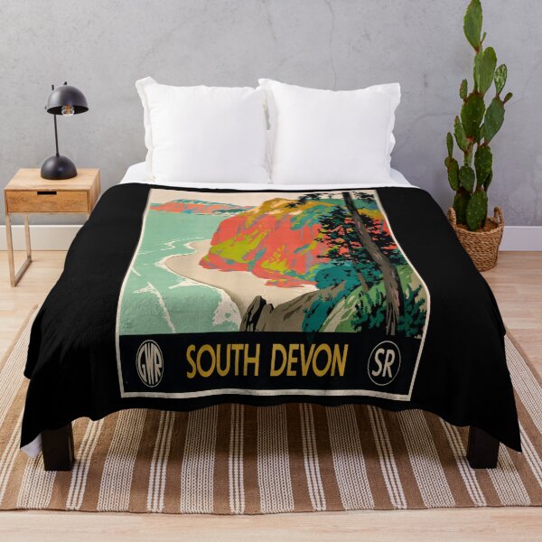 Item preview, South Devon retro poster designed and sold by CorasPosters.