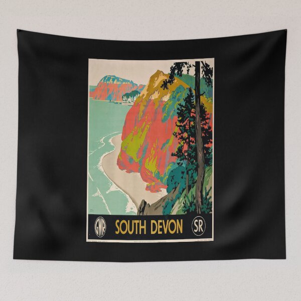 Item preview, South Devon retro poster designed and sold by CorasPosters.