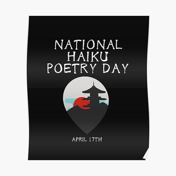 "National Haiku poetry day" Poster by Vintage68 Redbubble