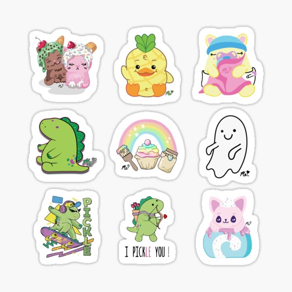 Squishy Cat Stickers Redbubble - funny roblox youtube mohos