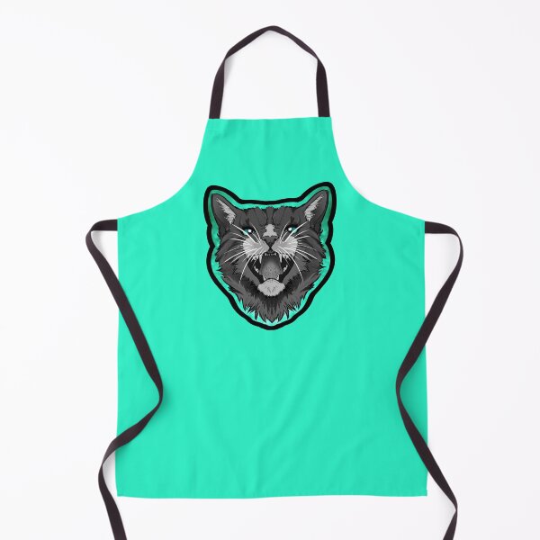 Item preview, Stylised cat meowing with eye colour Aura / grey scale animal designed and sold by IllustrateLaw.