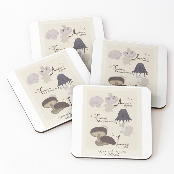 Item preview, Types of Mushrooms Poster designed and sold by artbyclairej.