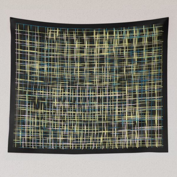 Item preview, Blue n Yellow Grid Digital Abstract Pattern designed and sold by AMSonArt.