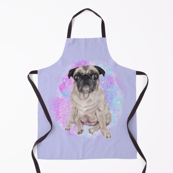 Item preview, Coco The Pug Watercolor Purple Background designed and sold by CoconatStudio.