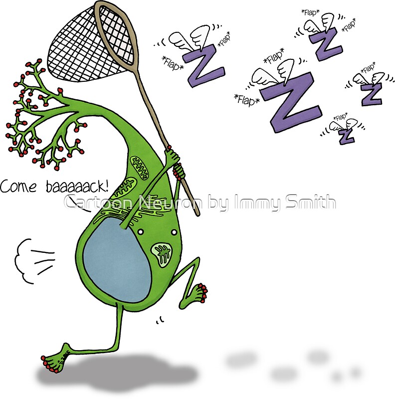 "Catching Z's" Stickers by Immy Smith (aka Cartoon Neuron) Redbubble