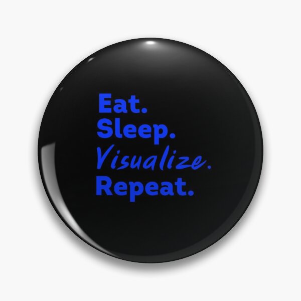 Artikelvorschau, Blue Eat Sleep Visualize Repeat - Gesetz der Anziehung entworfen und verkauft von LoA-Lady.