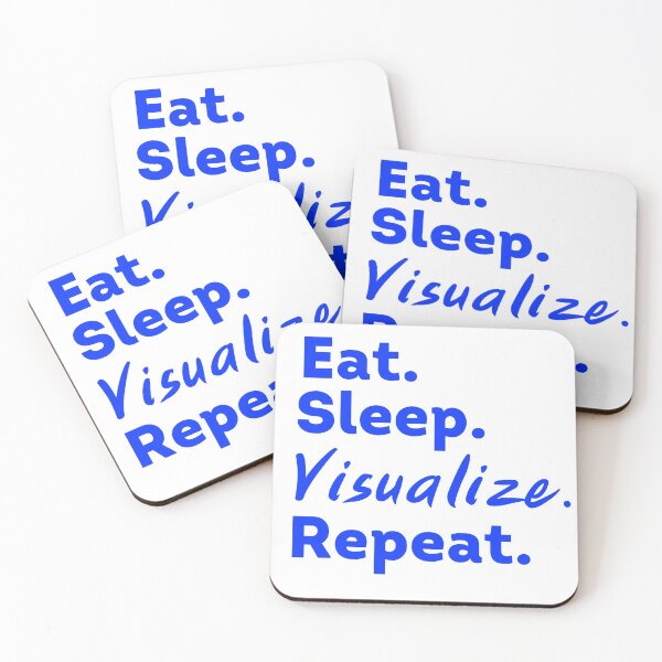 Item preview, Blue Eat Sleep Visualize Repeat - Law of Attraction designed and sold by LoA-Lady.