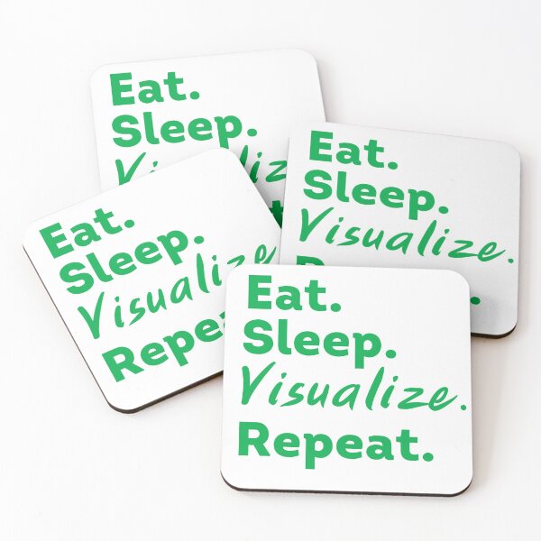 Item preview, Green Eat Sleep Visualize Repeat - Law of Attraction designed and sold by LoA-Lady.