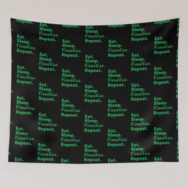 Item preview, Green Eat Sleep Visualize Repeat - Law of Attraction designed and sold by LoA-Lady.
