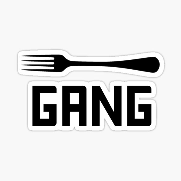 "Fork Gang" Sticker by SNCO Redbubble