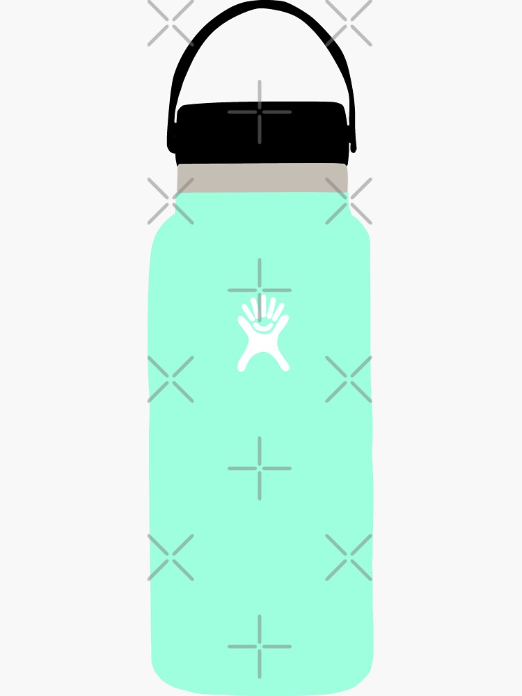 Teal hydro flask with hot sale stickers