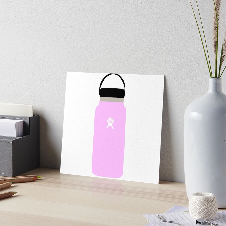 Pastel Pink Hydro Flask Art Board Print for Sale by laylacreates