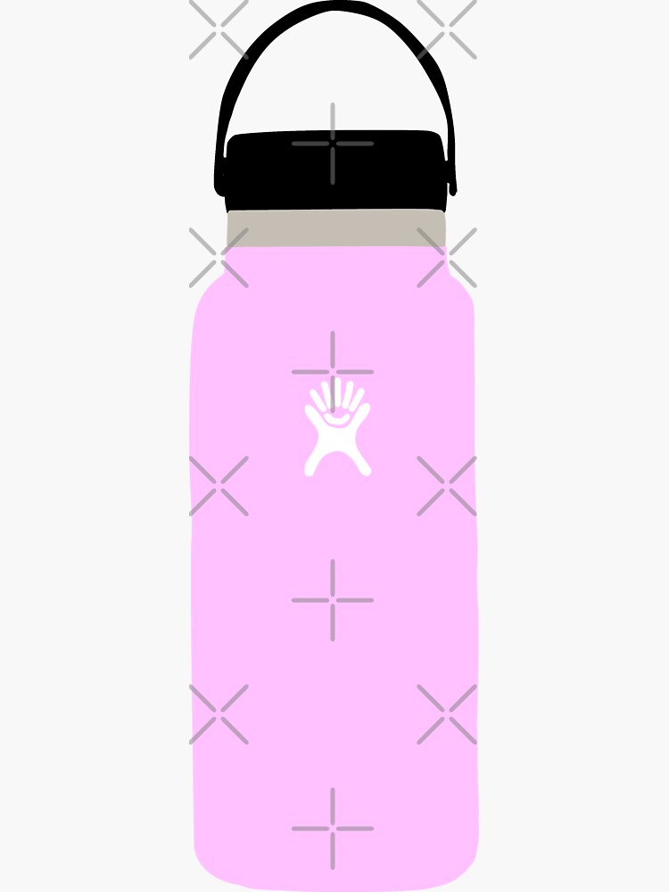 Cute Pink Hydro flask drawing Sticker for Sale by FrizbeeEyes