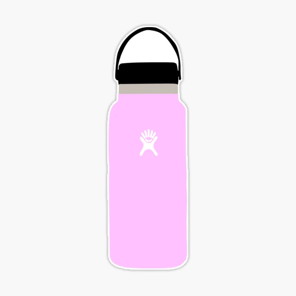 Cute Pink Hydro flask drawing Sticker for Sale by FrizbeeEyes