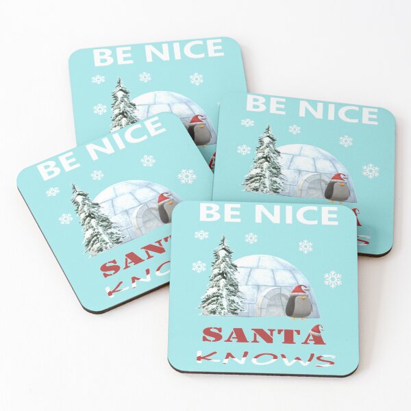 Item preview, Penguin Santa -Be Nice Santa Knows designed and sold by TeesFashion.