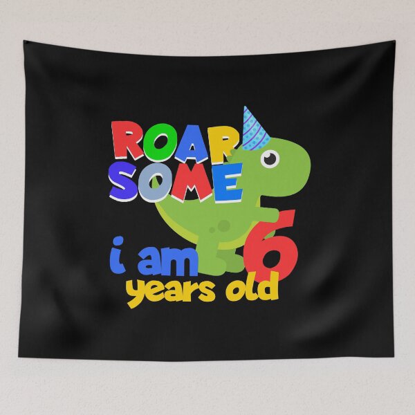 Item preview, 6 years dinosaur children birthday present designed and sold by 2blackcherries.
