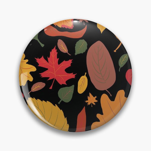 Item preview, Autumn Leaves on a Black Background designed and sold by ArtbyLinnea.