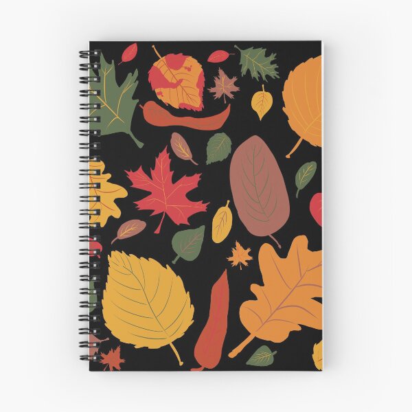 Item preview, Autumn Leaves on a Black Background designed and sold by ArtbyLinnea.