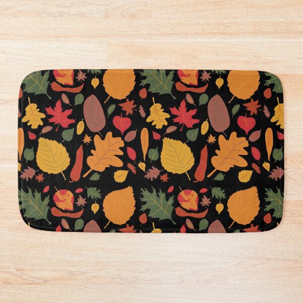 Item preview, Autumn Leaves on a Black Background designed and sold by ArtbyLinnea.