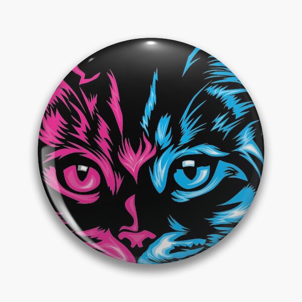 Item preview, cats in pink blue designed and sold by chapunkart.