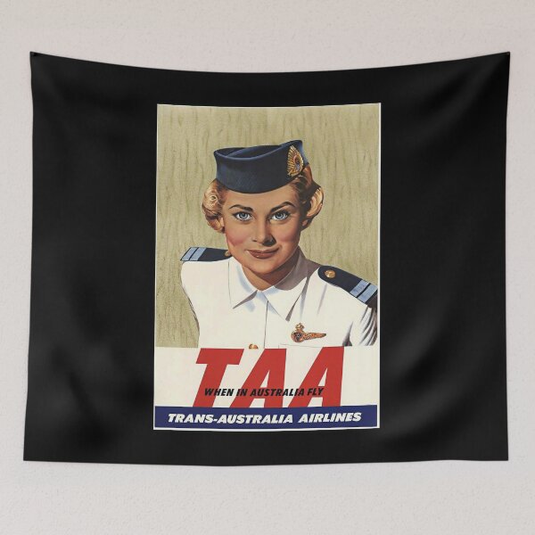 Item preview, When in Australia Fly retro poster designed and sold by CorasPosters.