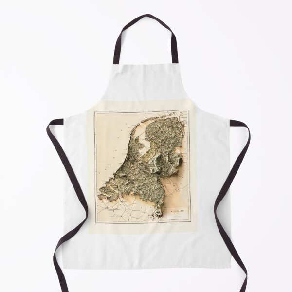 Item preview, 1900 Netherlands Relief Map (exaggerated) digitally-rendered designed and sold by ThinkAboutMaps.
