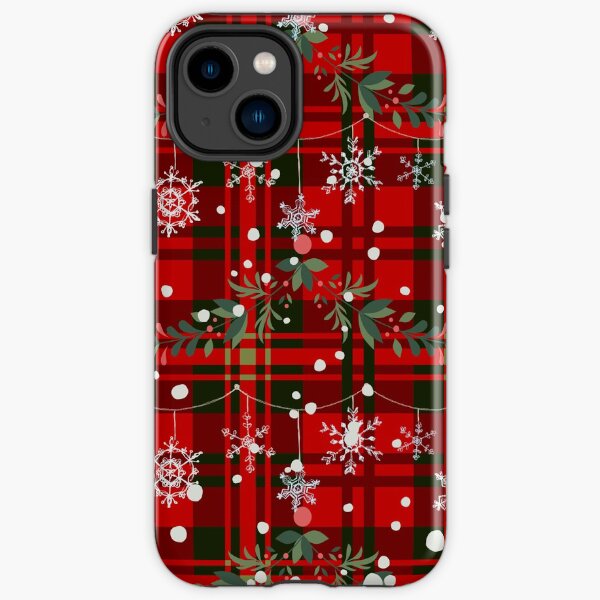 Christmas Snowflake Tartan iPhone Tough Case