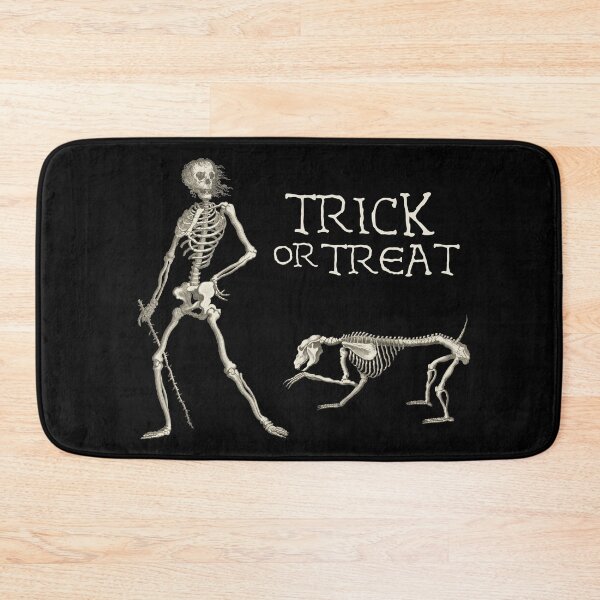 Item preview, Friendly Halloween Skeleton: Trick or treat (light text) designed and sold by Ofeefee.