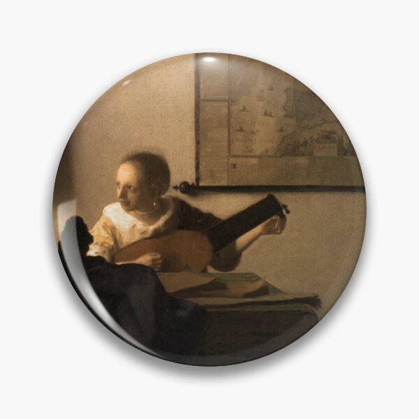 Item preview, Johannes Vermeer "Woman with a Lute" designed and sold by Alexandra Dahl.