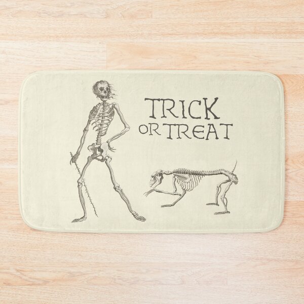 Item preview, Friendly Halloween Skeleton: Trick or treat (dark text) designed and sold by Ofeefee.