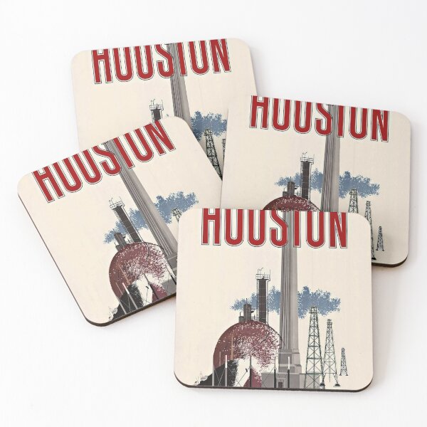 Item preview, Houston retro poster designed and sold by CorasPosters.