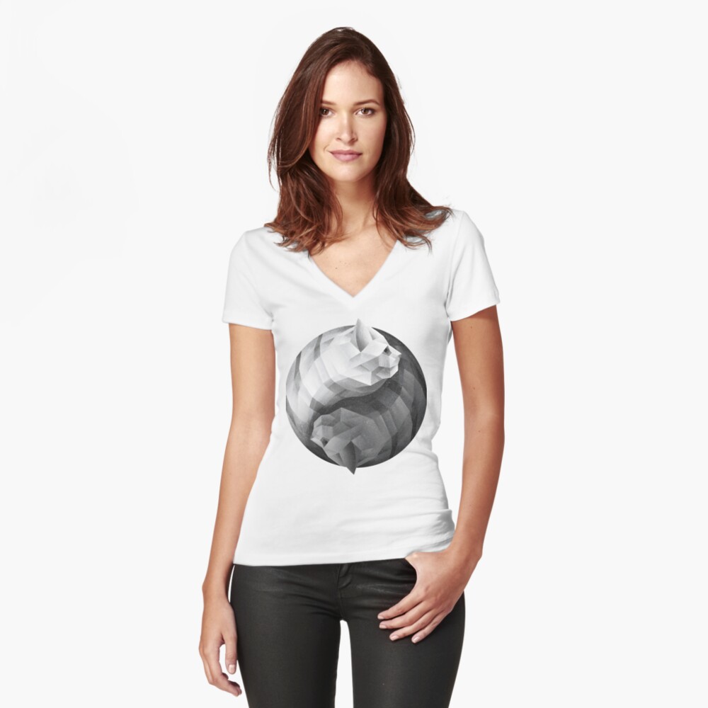 Item preview, Fitted V-Neck T-Shirt designed and sold by meganpalmer.