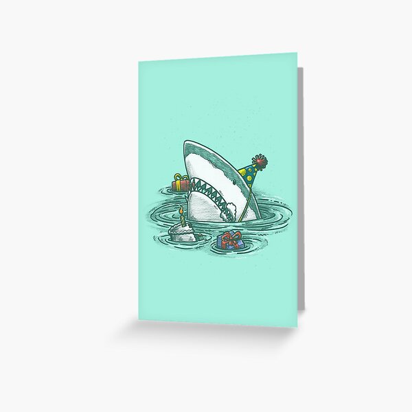 Happy Birthday Shark Greeting Card