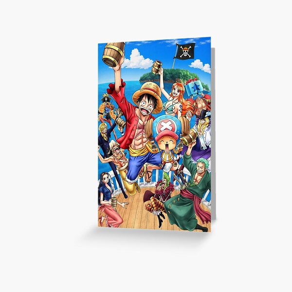 One Piece Greeting Cards Redbubble