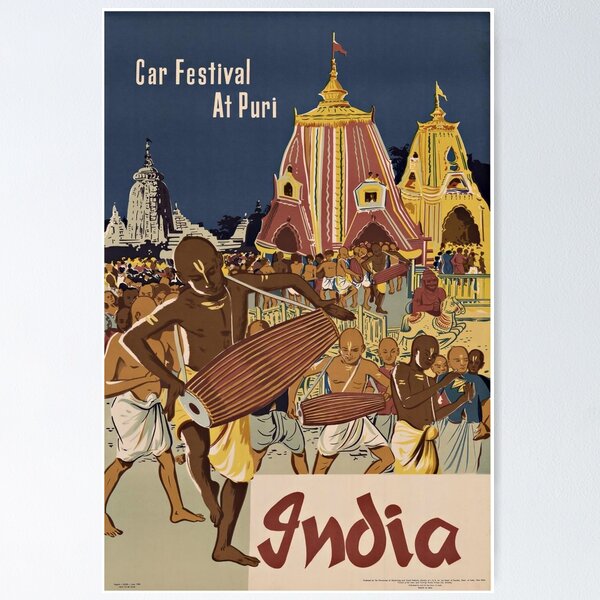 Artikelvorschau, Puri Car Festival retro poster entworfen und verkauft von CorasPosters.