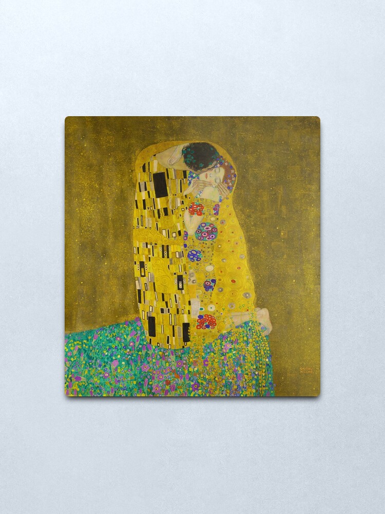 Alternate view of The Kiss Gustav Klimt Metal Print