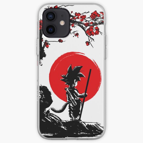 Petit fils Goku regardant autour de lui Coque souple iPhone