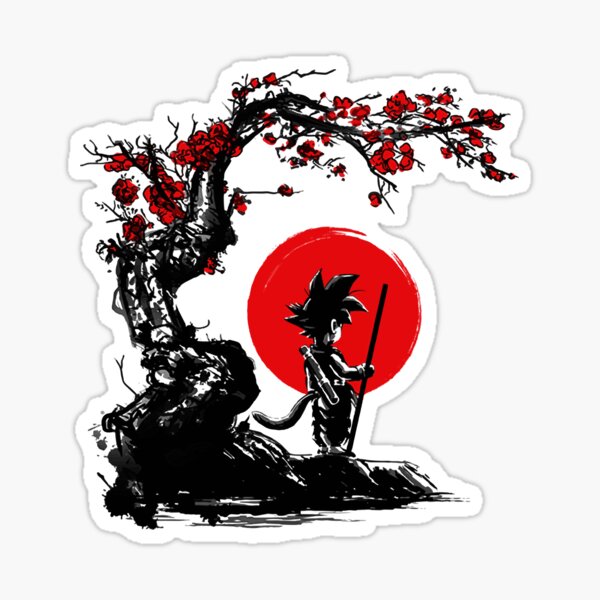 Little Son Goku Looking Around Sticker