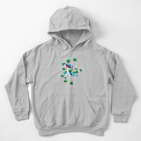 Salamander (Green Leaves) Kids Pullover Hoodie