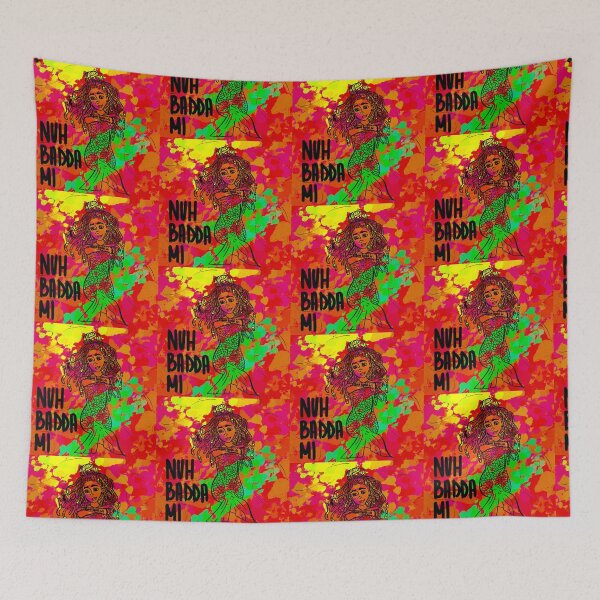 Item preview, Rasta Mermaid Nuh Badda Mi Locs dreadlocs art Jamaican vibes island vibes free spirit designed and sold by artbyadiaStore.