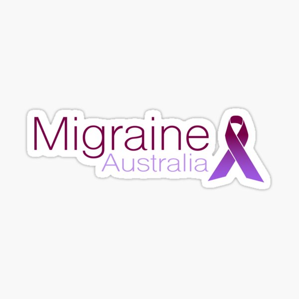Migraine Australia logo + ribbon Sticker