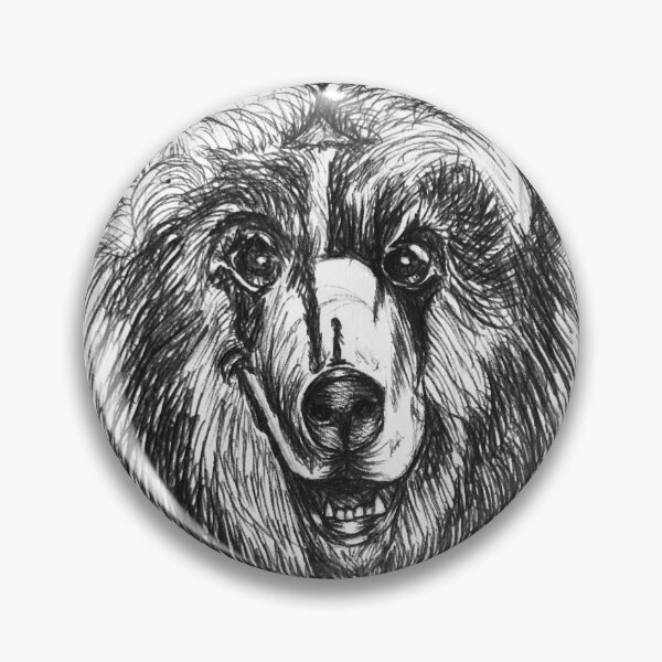Item preview, Grizzly bear inktober bulky designed and sold by Muaevanna.