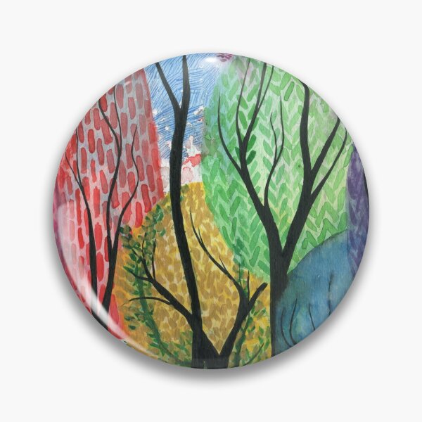 Item preview, Riotous - Rainbow trees watercolour painting designed and sold by klbailey.