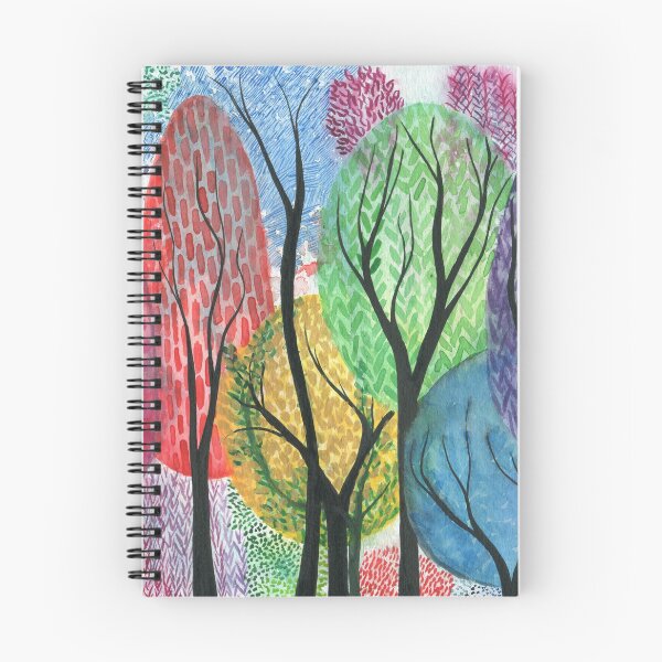 Item preview, Riotous - Rainbow trees watercolour painting designed and sold by klbailey.
