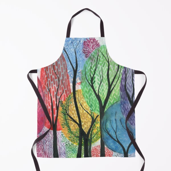Item preview, Riotous - Rainbow trees watercolour painting designed and sold by klbailey.