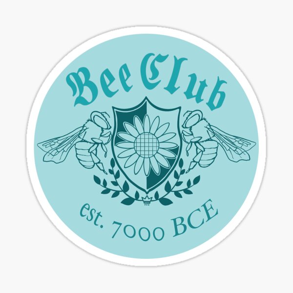 bee club logo blue Sticker