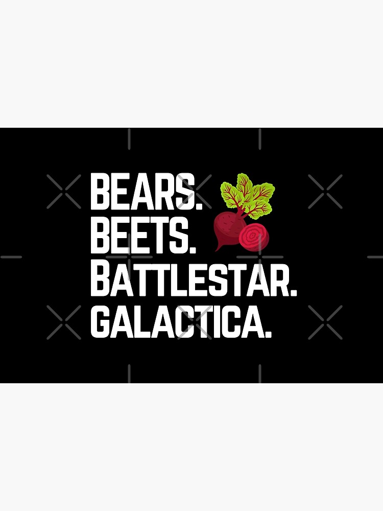 Disover Bears beets battlestar galactica - Illustration Bath Mat
